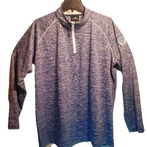 THE WEATHER CO. Golf Long Sleeve Activewear Pullover Jersey with Zip XL Blue EUC